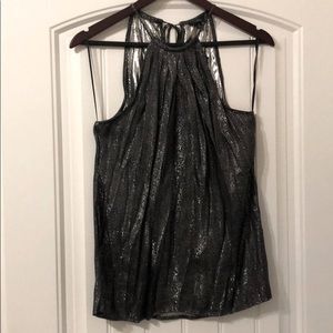 Ann Taylor Metallic Halter Tank Top